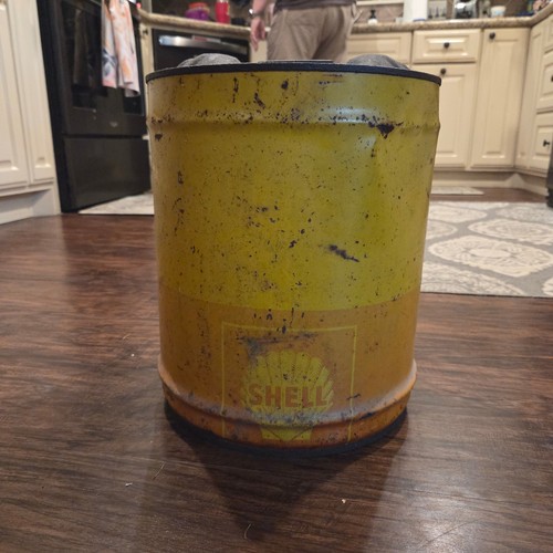 Vintage 1960s shell oil drum - 1960s,
