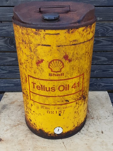 Vintage shell oil drum - shell,